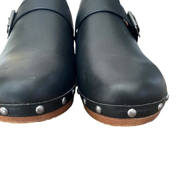 MIA Apollo Black Low Faux Leather Studded Clogs Retro size 9 - Picture 3 of 9